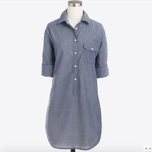 NWT J Crew Denim Cotton Tunic Shirt Medium